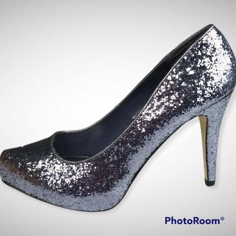Cato Sparkle Glitter 4" Stiletto Party Holiday Pumps Size 9